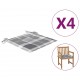Sodo kėdės pagalvėlės, 4vnt., 50x50x3cm, audinys, languotos