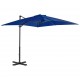 Gembinis skėtis su aliuminiu stulpu, tamsiai mėlynas, 250x250cm