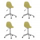 3086057  Swivel Dining Chairs 4 pcs Green Fabric (2x333470)