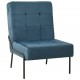 Poilsio kėdė, mėlynos spalvos, 65x79x87cm, aksomas