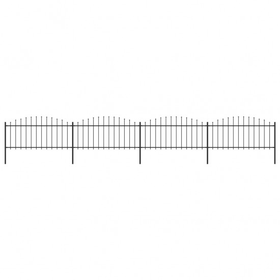 Sodo tvora su iečių viršug., juoda, (0,5-0,75)x6,8m, plienas