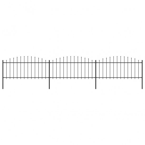 Sodo tvora su iečių viršug., juoda, (0,5-0,75)x5,1m, plienas