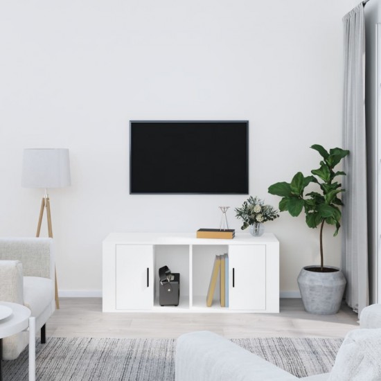 Televizoriaus spintelė, baltos spalvos, 100x35x40cm, mediena