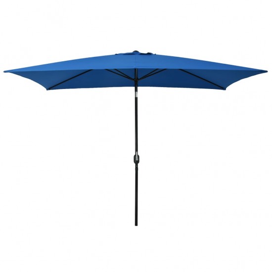 Lauko skėtis su metaliniu stulpu, mėlynos spalvos, 300x200cm