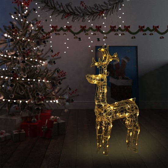 Kalėdų dekoracija elnias, 60x16x100cm, akrilas, 90 LED lempučių