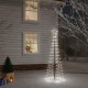Kalėdų eglutė su kuoliuku, šaltos baltos spalvos, 108LED, 180cm