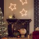 Kalėdinės dekoracijos žvaigždės su 48 LED, 3vnt., šiltos, 56cm