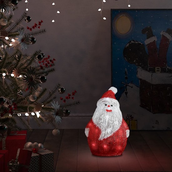 Akrilinė kalėdinė LED dekoracija Kalėdų Senelis, 28cm