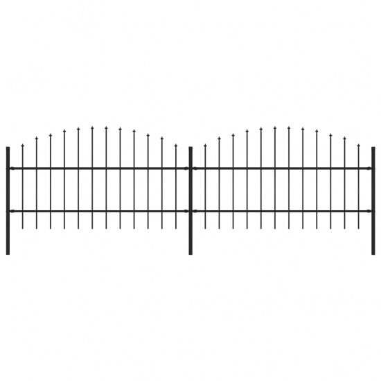 Sodo tvora su iečių viršug., juoda, (0,75-1)x3,4m, plienas