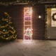 Kalėdinė dekoracija Kalėdų Senelis ant kopėčių su LED, 50x200cm