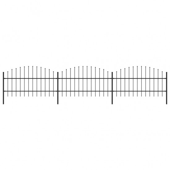 Sodo tvora su iečių viršug., juoda, (0,75-1)x5,1m, plienas
