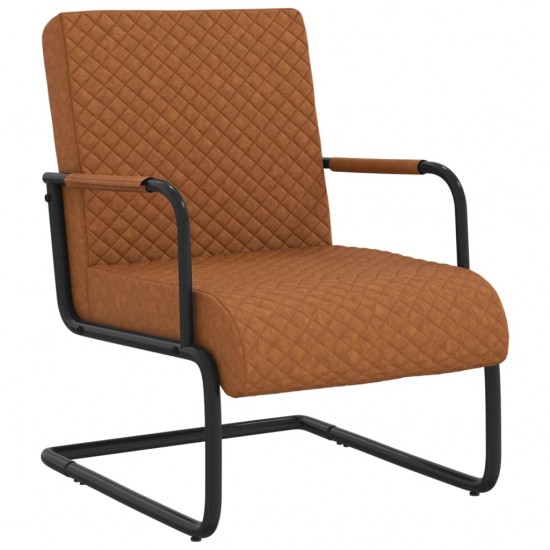 Gembinė kėdė, matinės rudos spalvos, dirbtinė oda