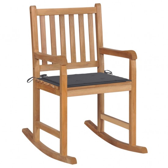 Supama kėdė su antracito pagalvėle, tikmedžio masyvas