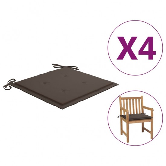 Sodo kėdės pagalvėlės, 4vnt., taupe spalvos, 50x50x3cm, audinys