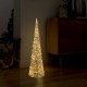 Akrilinė LED dekoracija piramidė, šalta balta, 90cm