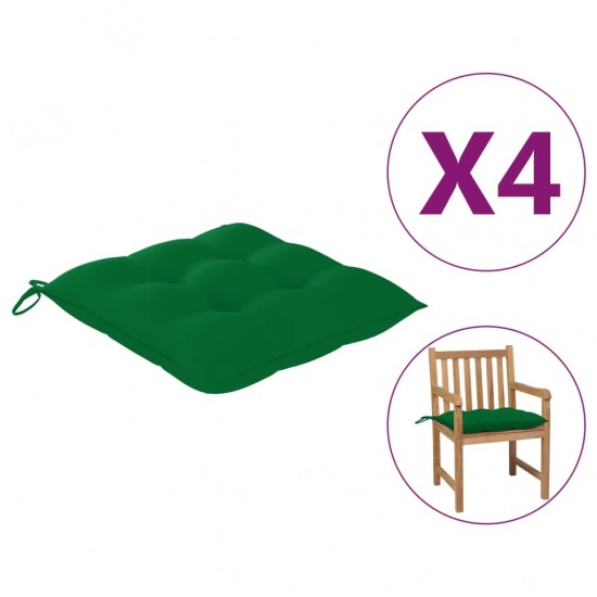Kėdės pagalvėlės, 4vnt., žalios, 50x50x7cm, oksfordo audinys