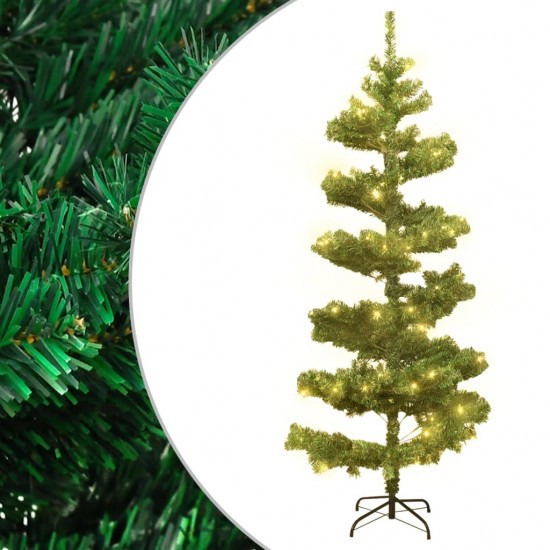 Kalėdų eglutė su stovu/LED, žalia, 180cm, PVC, spiralės formos