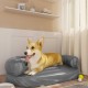 Ergonomiška lova šunims, pilkos spalvos, 75x53cm, dirbtinė oda