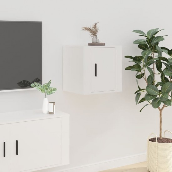 Sieninė televizoriaus spintelė, balta, 40x34,5x40cm
