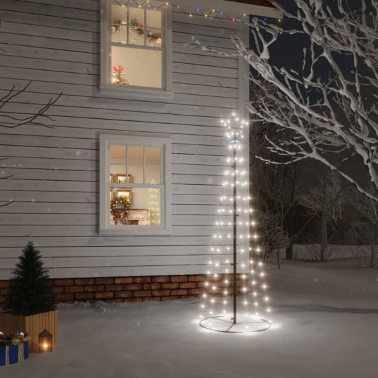 Kalėdų eglutė, 70x180cm, kūgio formos, 108 šaltos baltos LED