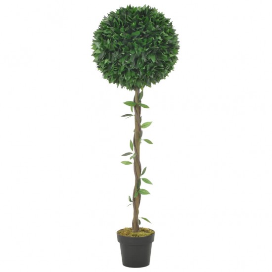 Dirbtinis augalas-lauramedis su vazonu, žalios spalvos, 130cm
