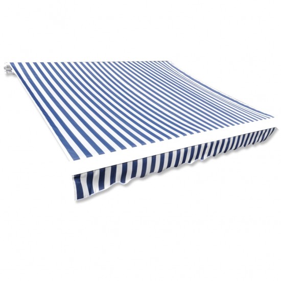 Markizės uždangalas, mėlyna ir balta, 500x300 cm