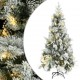 Kalėdų eglutė su sniegu/LED/kankorėžiais, 225cm, PVC ir PE