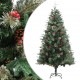 Kalėdų eglutė su pušies kankorėžiais, žalia, 195cm, PVC ir PE