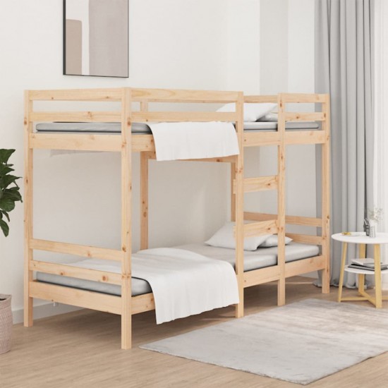 Dviaukštė lova, 90x200cm, pušies medienos masyvas