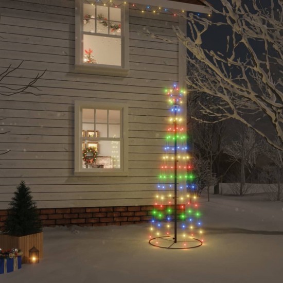 Kalėdų eglutė, 70x180cm, kūgio formos, 108 spalvotos LED