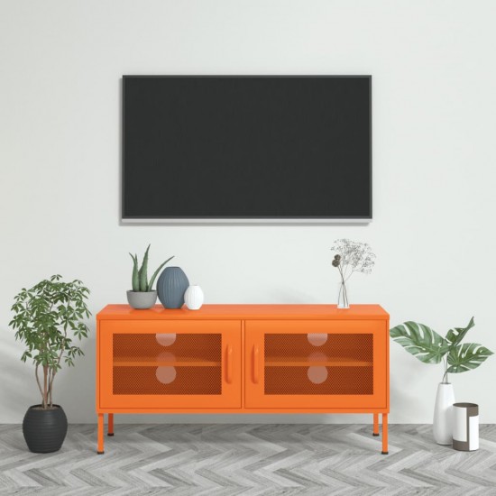 Televizoriaus spintelė, oranžinė, 105x35x50cm, plienas