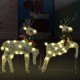 Kalėdiniai elniai, 2vnt., auksinės spalvos, 40 LED lempučių