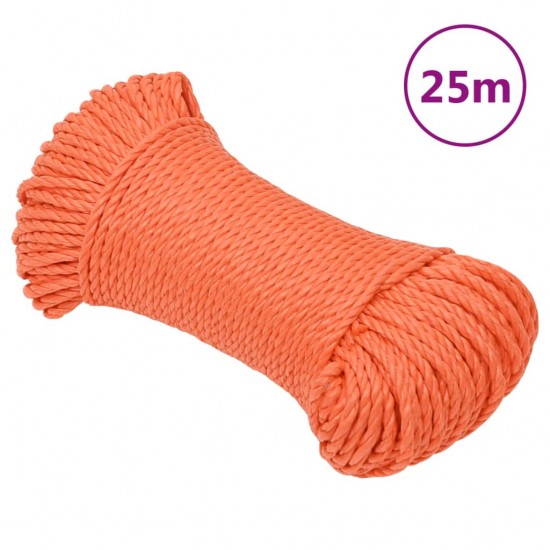 Darbo virvė, oranžinės spalvos, 3mm, 25m, polipropilenas