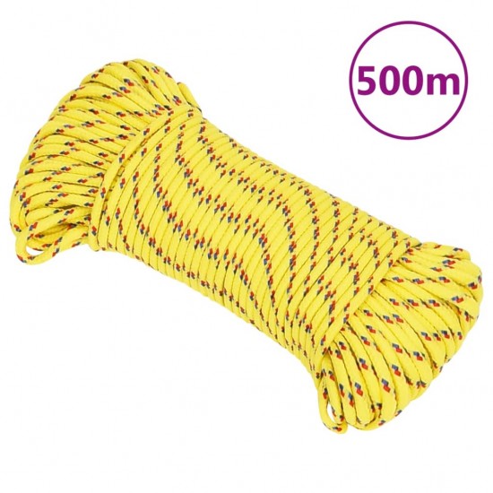 Valties virvė, geltonos spalvos, 4mm, 500m, polipropilenas