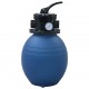 Smėlio filtras baseinui su 4 padėčių vožtuvu, mėlynas, 300mm