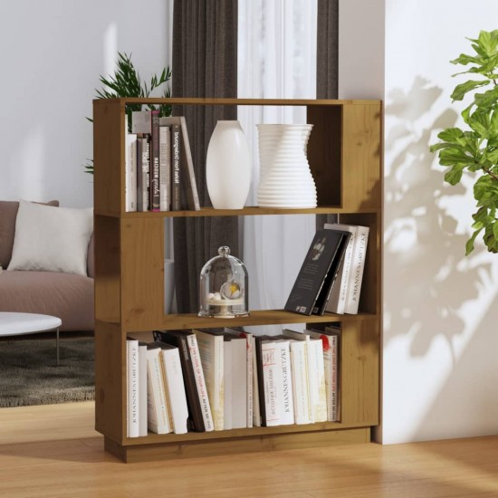 Spintelė knygoms/kambario pertvara, ruda, 80x25x101cm, mediena