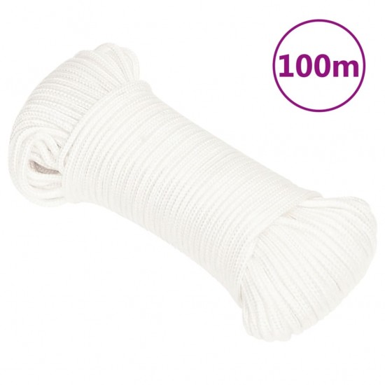 Valties virvė, visiškai balta, 3mm, 100m, polipropilenas