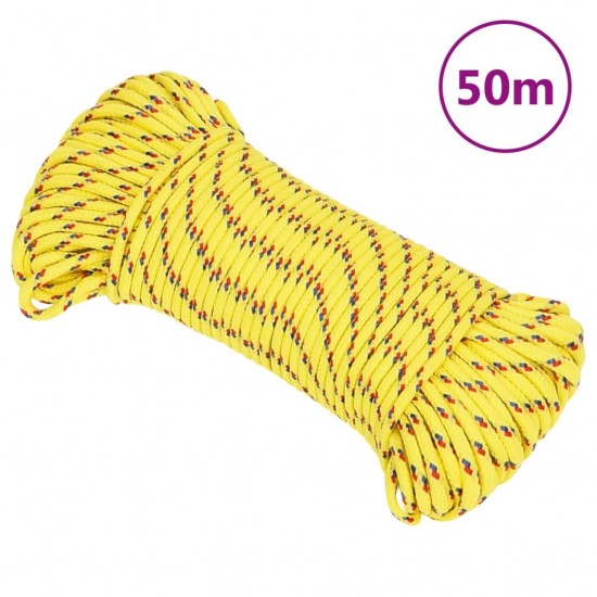 Valties virvė, geltonos spalvos, 3mm, 50m, polipropilenas