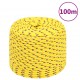 Valties virvė, geltonos spalvos, 10mm, 100m, polipropilenas