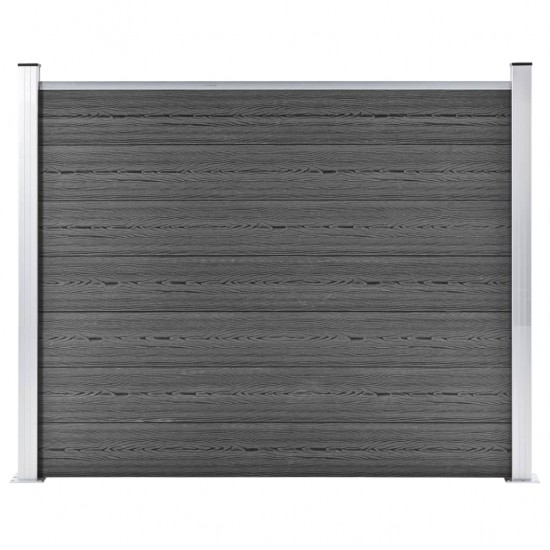 Tvoros segmentas, juodos spalvos, 180x146cm, WPC