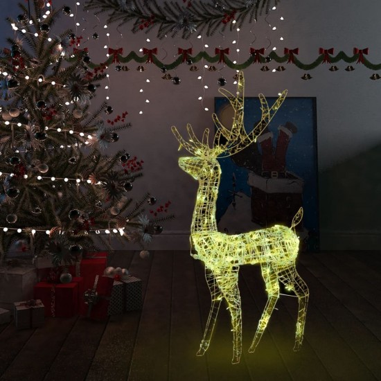 Kalėdinė dekoracija elnias, 120cm, akrilas, 140 šiltų baltų LED