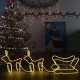 Kalėdinė lauko dekoracija elniai ir rogės, 576 LED lemputės