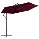 Gembės formos skėtis su aliuminio stulpu, raudonas, 300cm