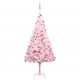 Dirbtinė Kalėdų eglutė su LED/žaisliukais, rožinė, 240cm, PVC