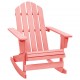 Supama sodo Adirondack kėdė, rožinė, eglės medienos masyvas