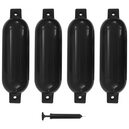 Valties bortų apsaugos, 4vnt., juodos spalvos, 51x14cm, PVC