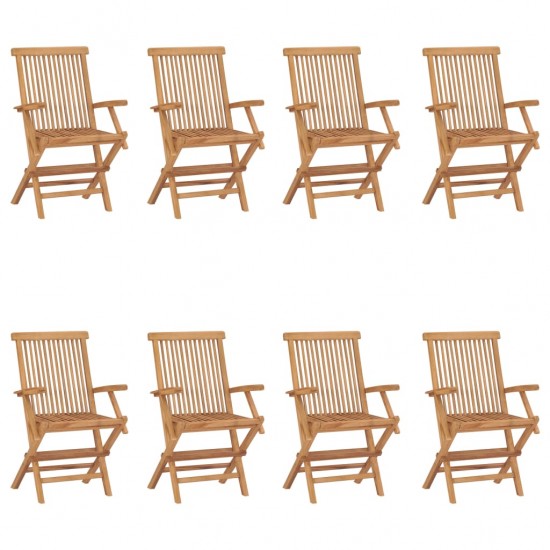 Sulankstomos sodo kėdės, 8vnt., tikmedžio medienos masyvas