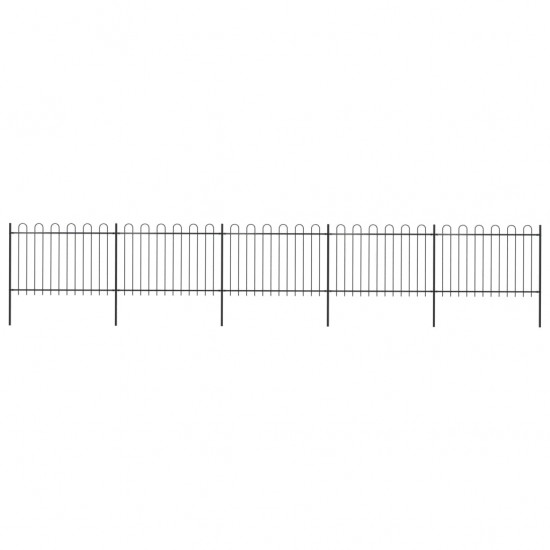 Sodo tvora su apvaliais viršugaliais, juoda, 8,5x1,2 m, plienas