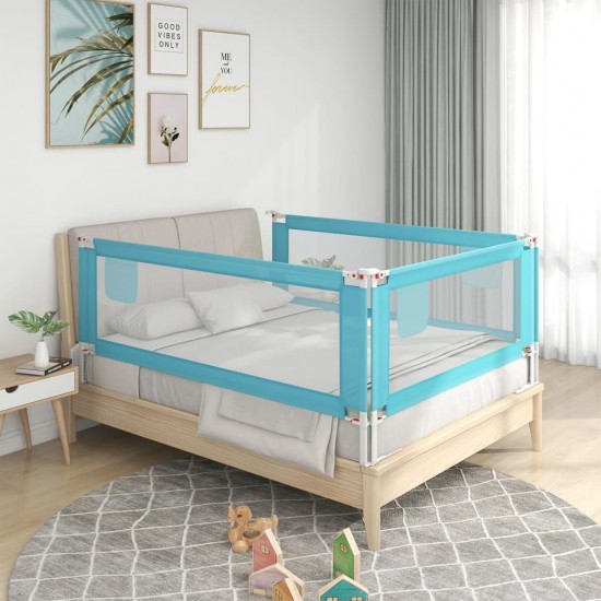 Apsauginis turėklas vaiko lovai, mėlynas, 120x25cm, audinys