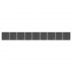 Tvoros segmentų rinkinys, juodos spalvos, 1564x186cm, WPC